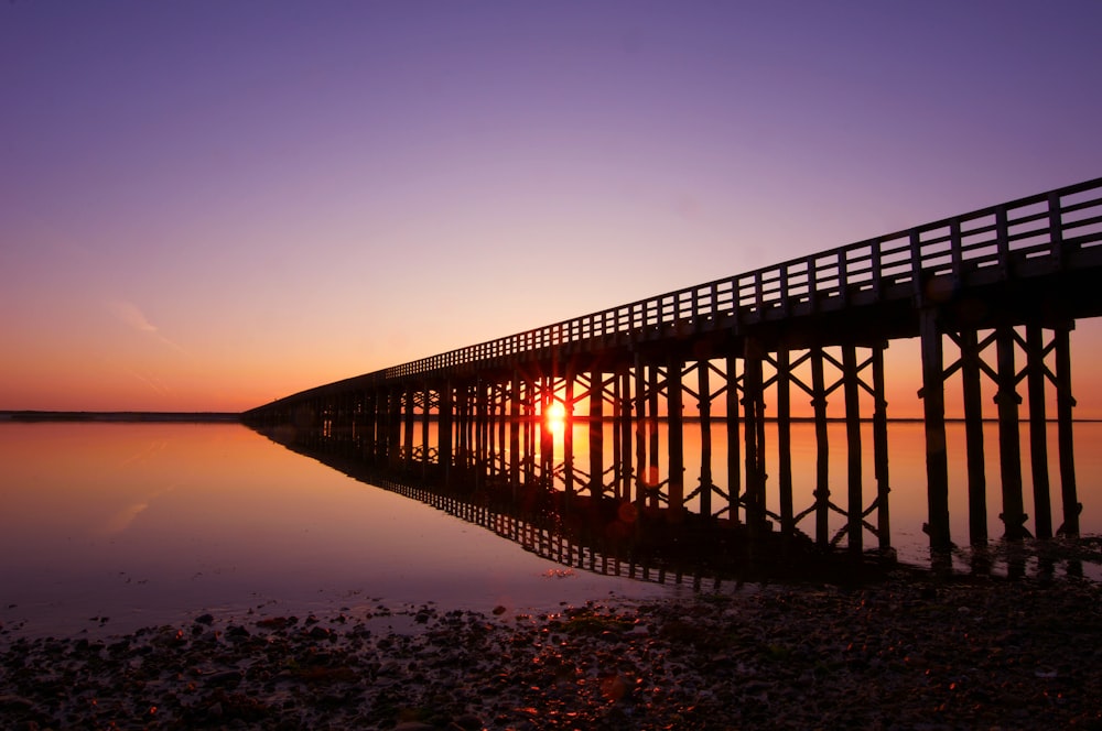 silhouette photography of bridge