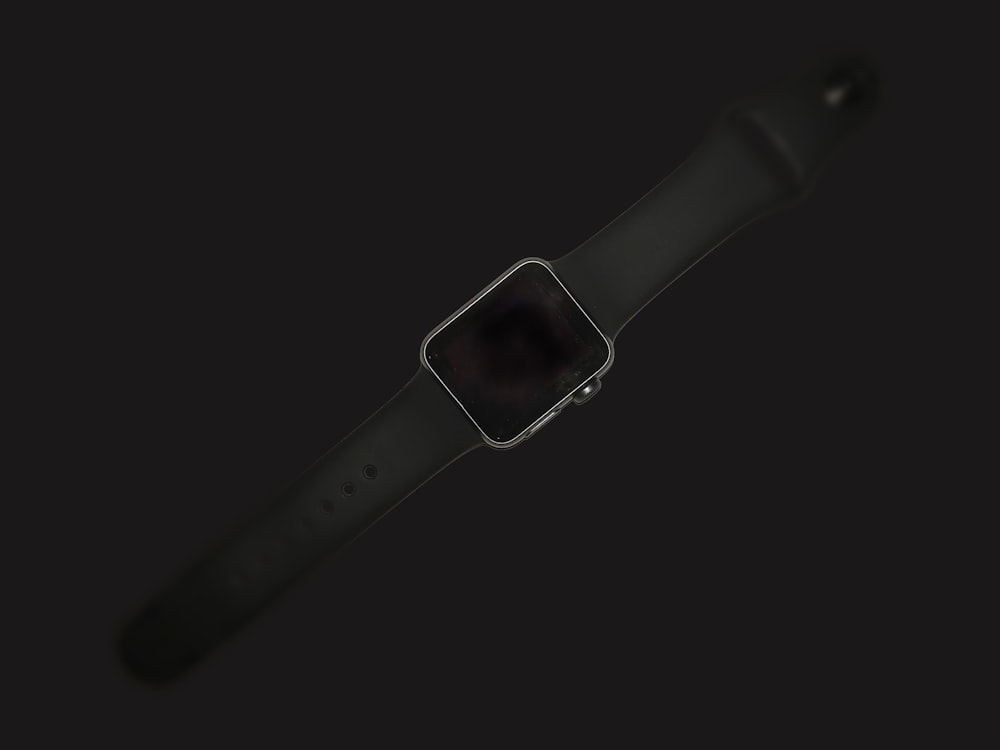turned off silver case smartwatch