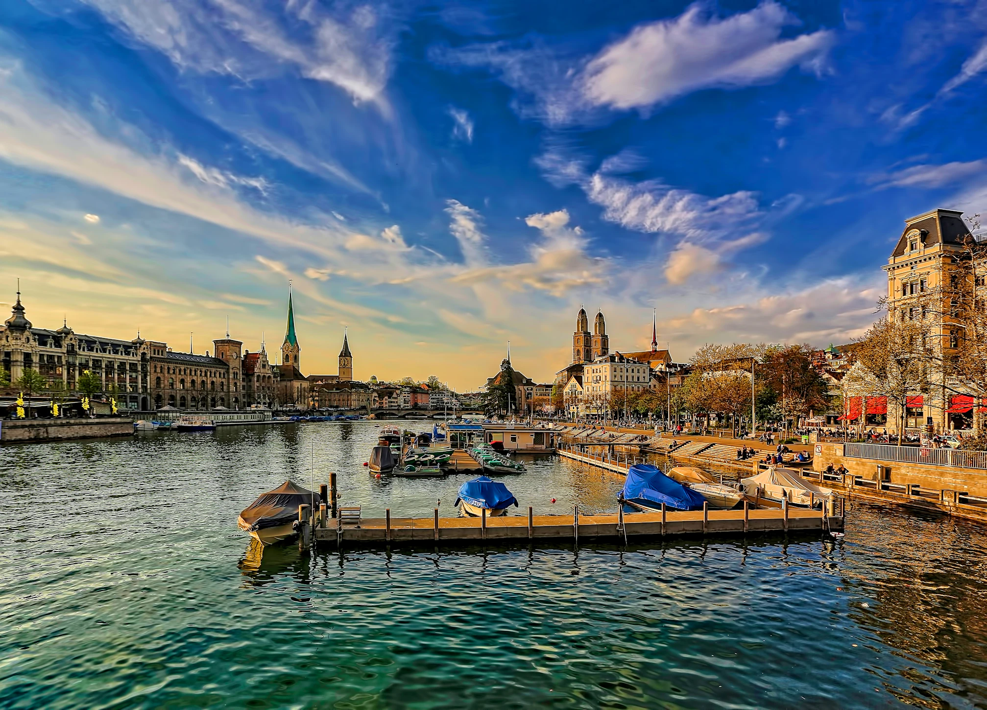 Scenic view of Zurich, Switzerland