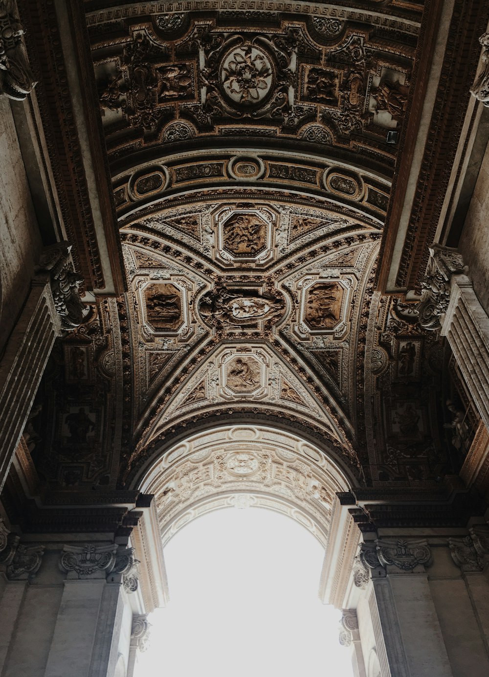 architectural photo of arched ceiling