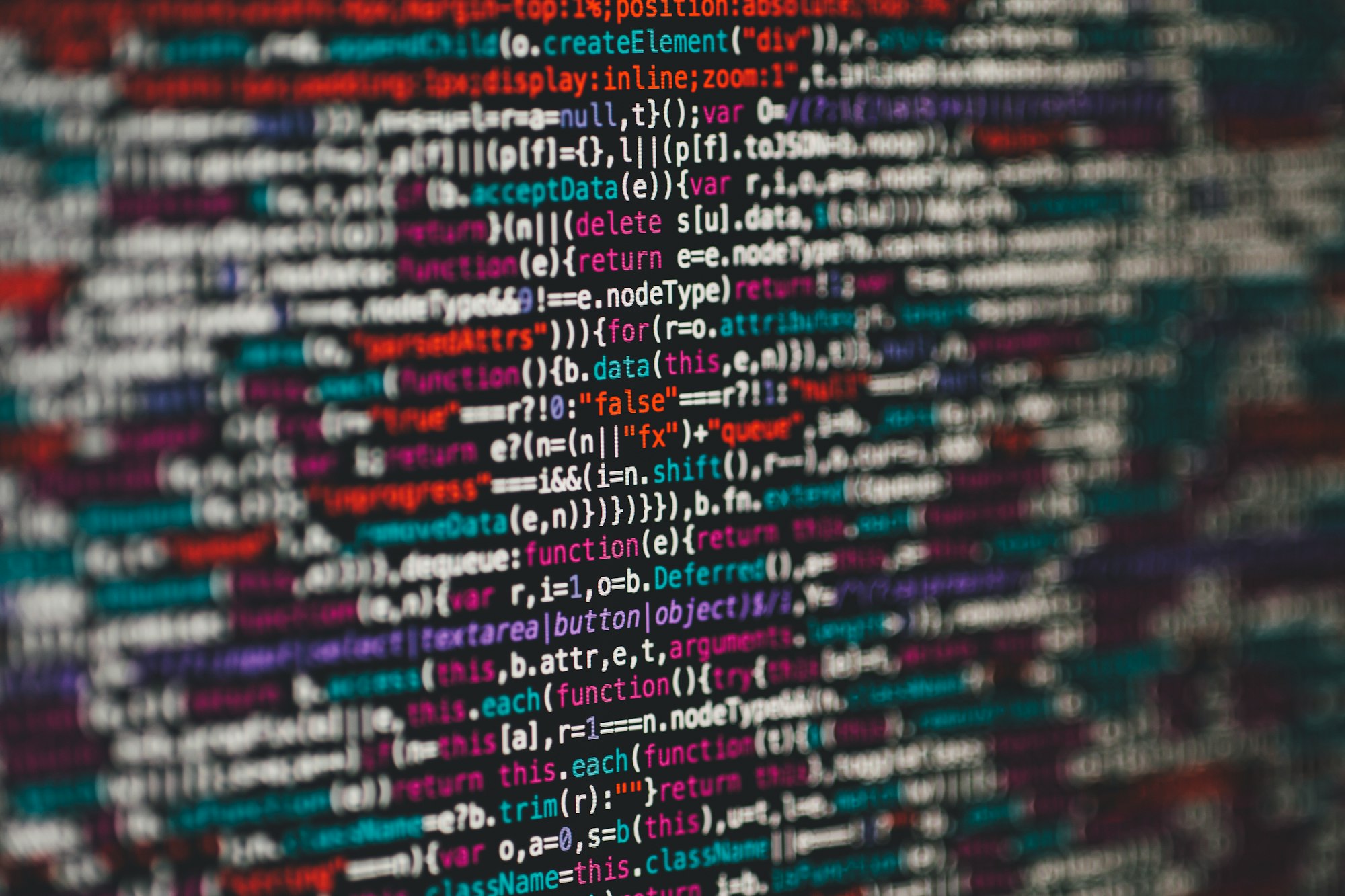 Binary HTML/CSS Javascript source code for webdesign. Made with analog vintage lens, Leica APO Macro Elmarit-R 2.8 100mm (Year: 1993)