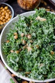 nuts and parsley in a bowl