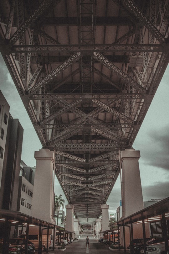 brown metal bridge under cloudy sky in Story Bridge Australia