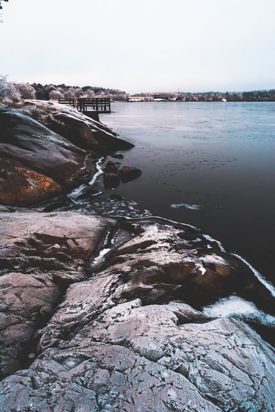 aerial view photography of shore and sea in Näsbypark Sweden