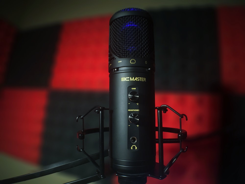 black BC Master condenser microphone selective focal photo