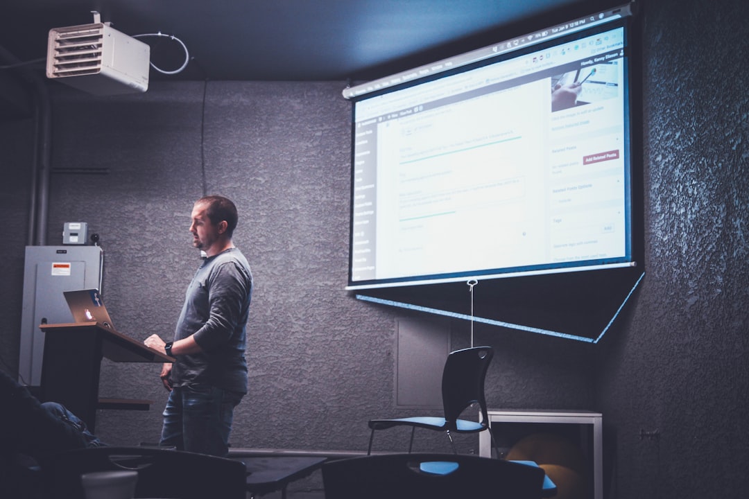 Man Giving Slide Presentation