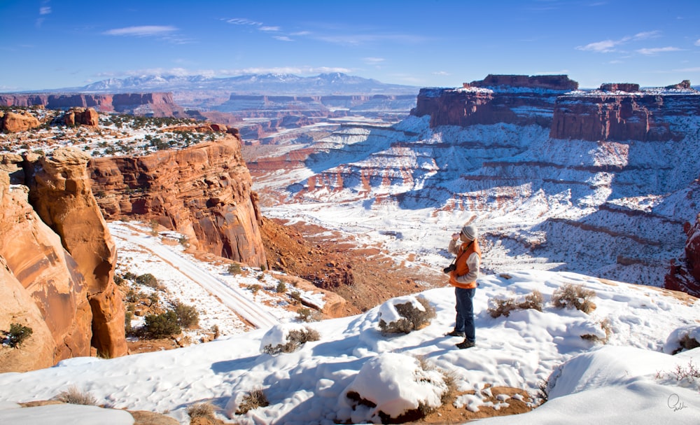 landscape photography of canyon