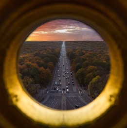photography of cars on road