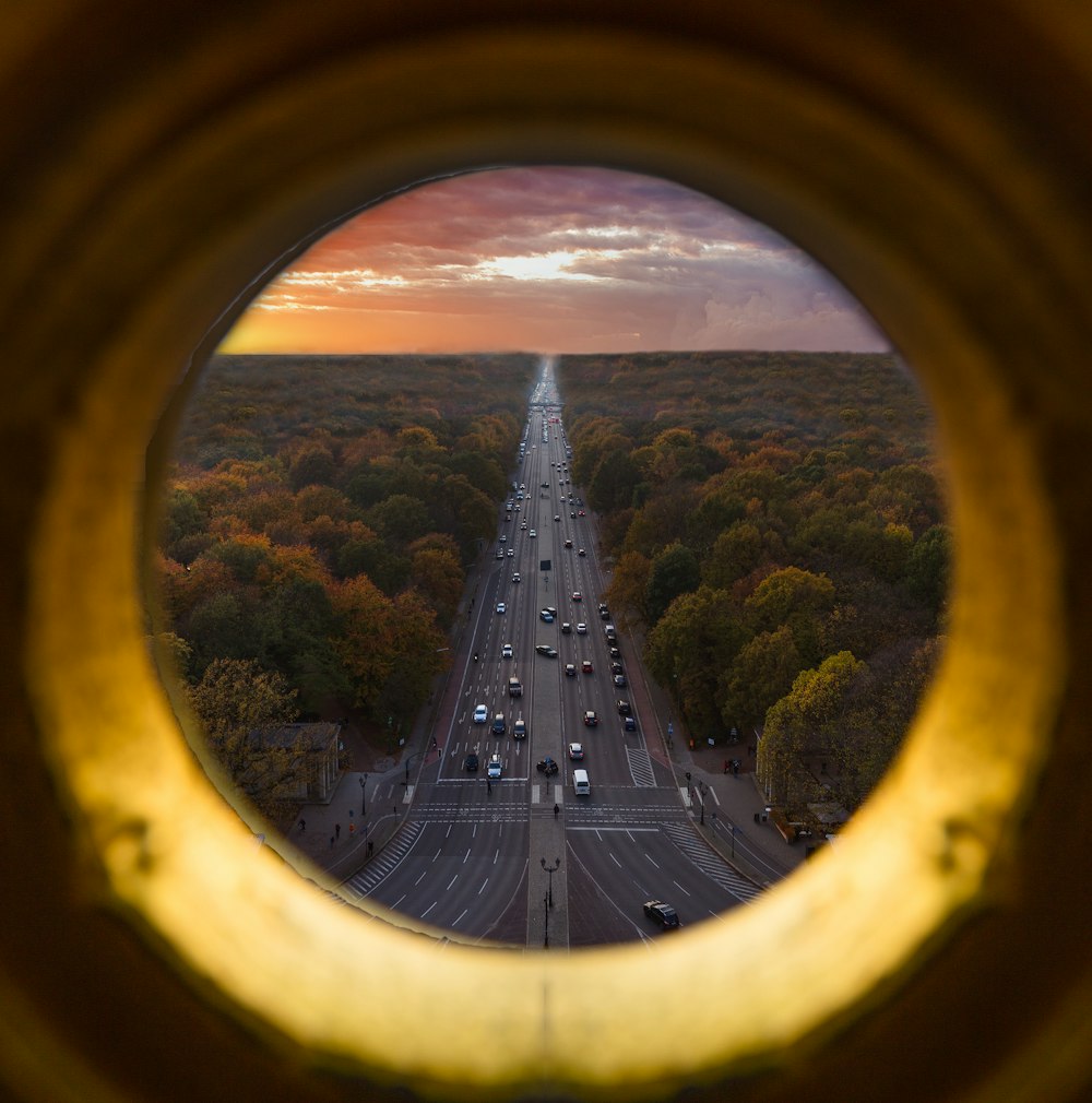 photography of cars on road