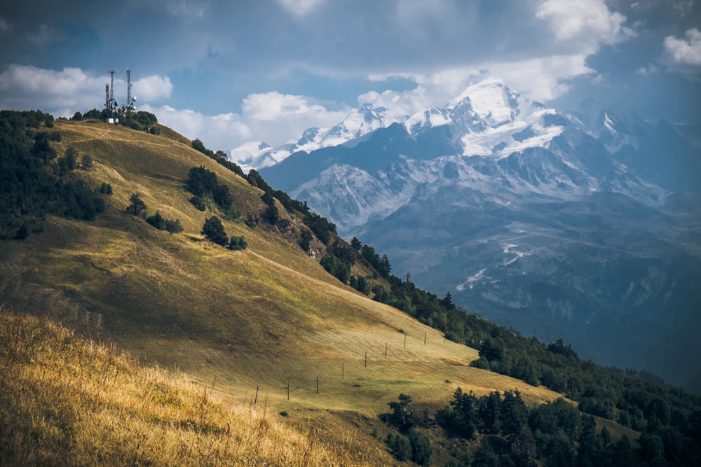 landscape photography of mountain range