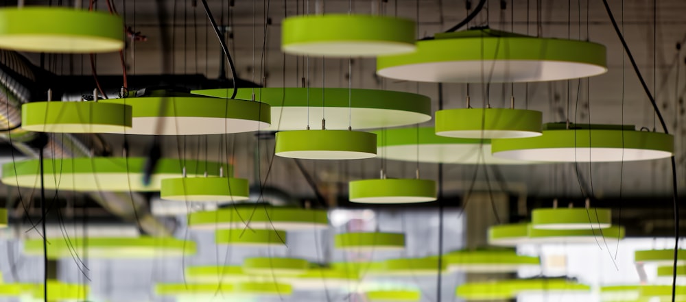 green pendant lamp