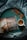 An open book with inspirational text is placed on a teal tray alongside a white cup of coffee and a few dried brown oak leaves. The background features a textured fabric in a deep teal color.