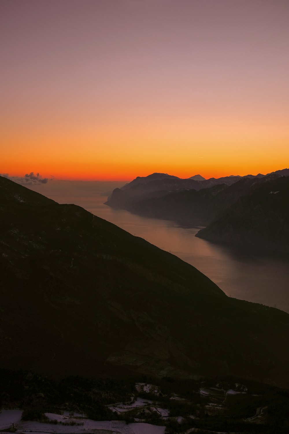 landscape photography of mountain formations during sunset