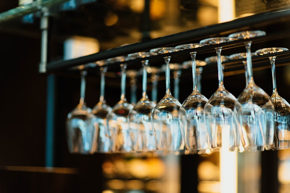 selective focus photo of wine glasses