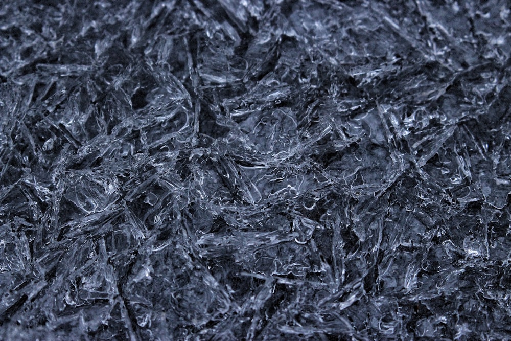 a close up of a pile of ice