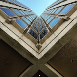 low angle view photography of brown high rise building