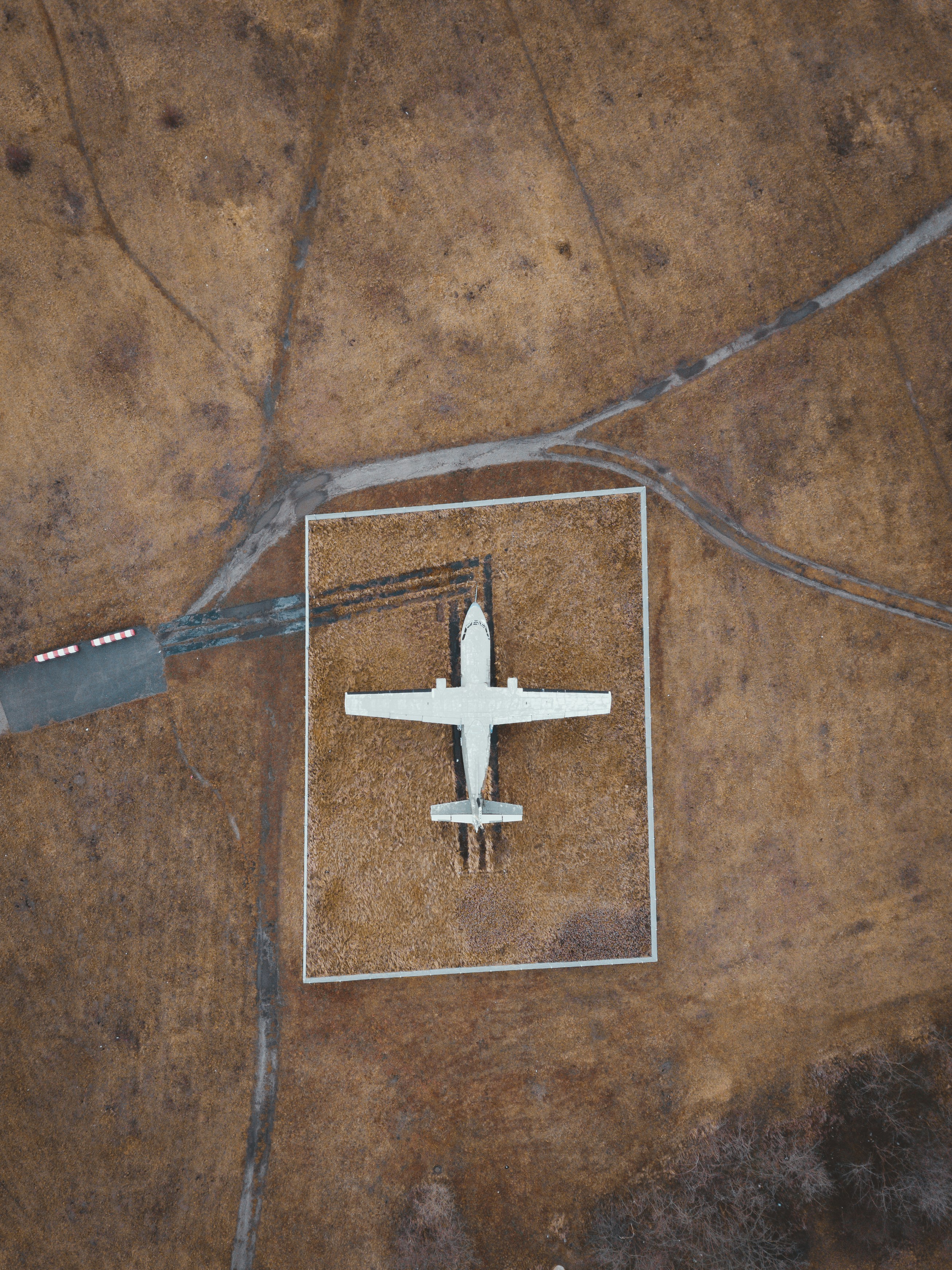 Vista aérea del avión