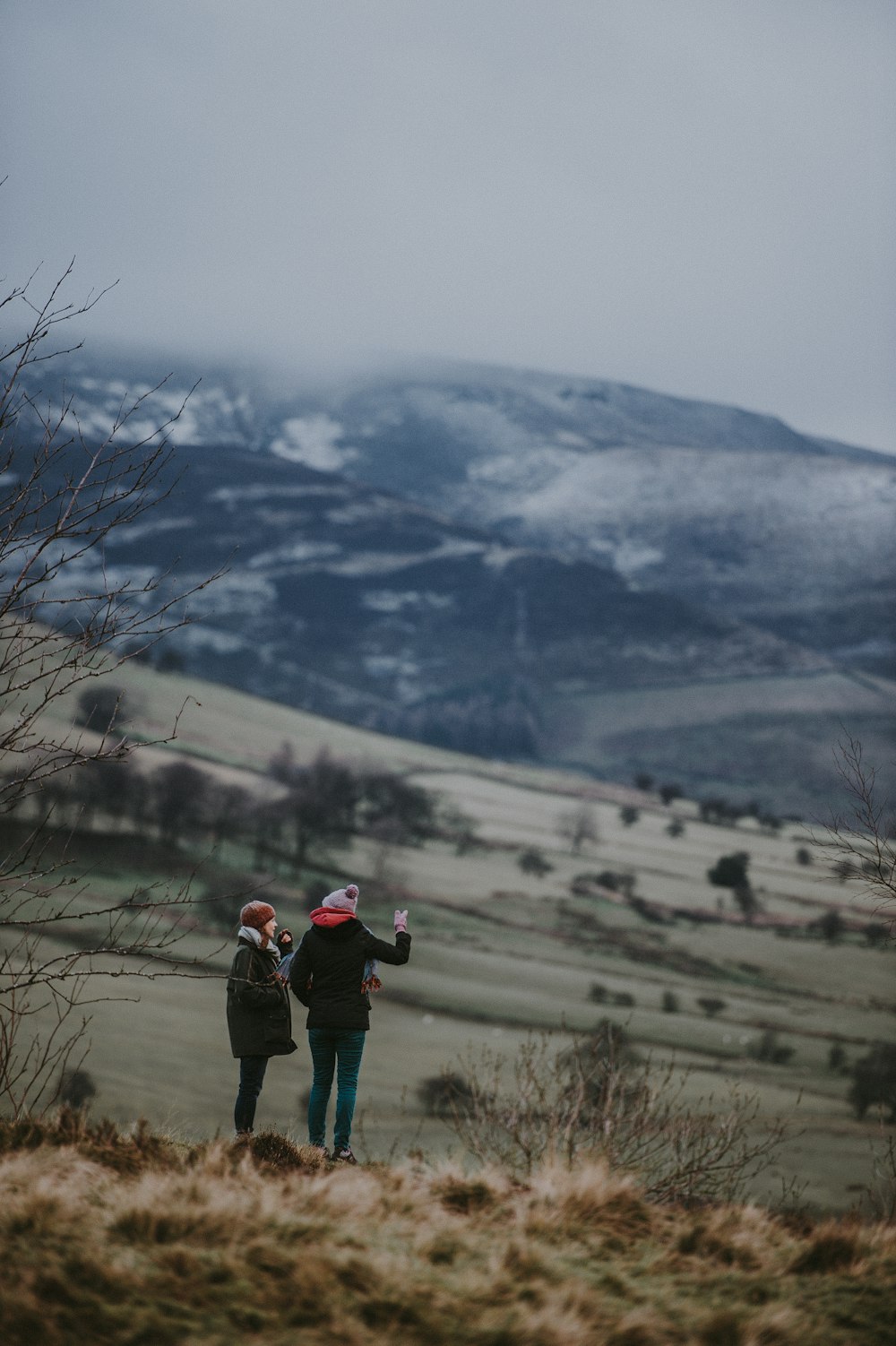 two people on mountain