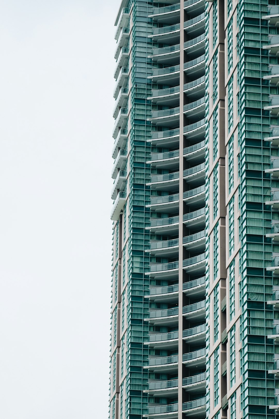 low angle photography of curtain building