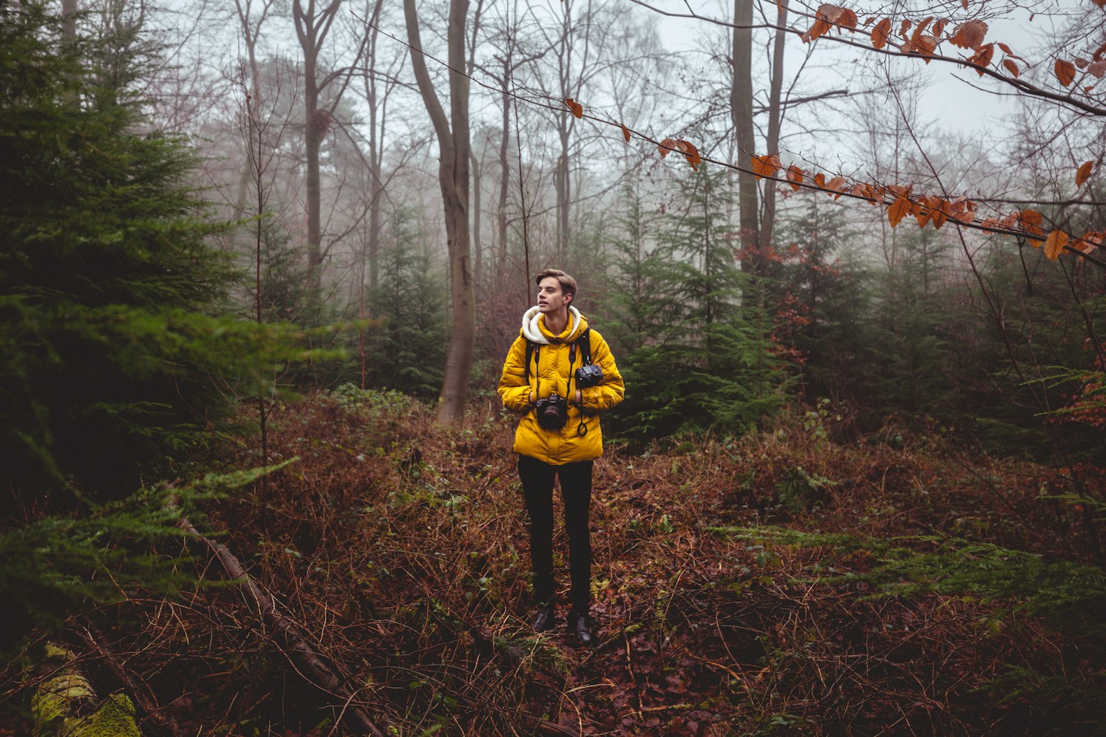 Canon EOS 5D Mark II + Canon EF 16-35mm F4L IS USM sample photo. Man in yellow jacket photography