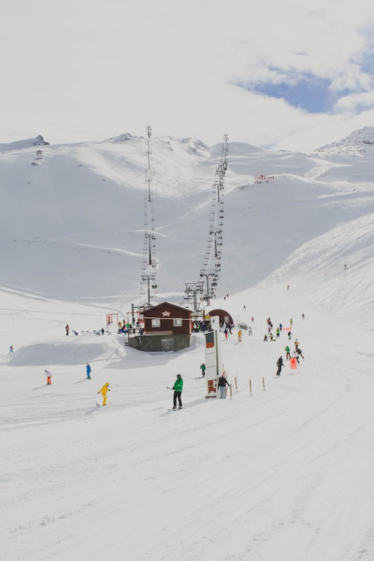 photo of people skiing on mountain in Les Deux Alpes France