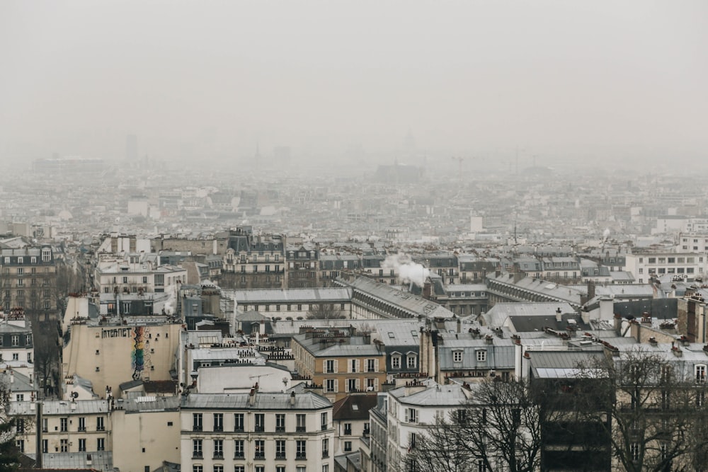 Vue aérienne des bâtiments de la ville