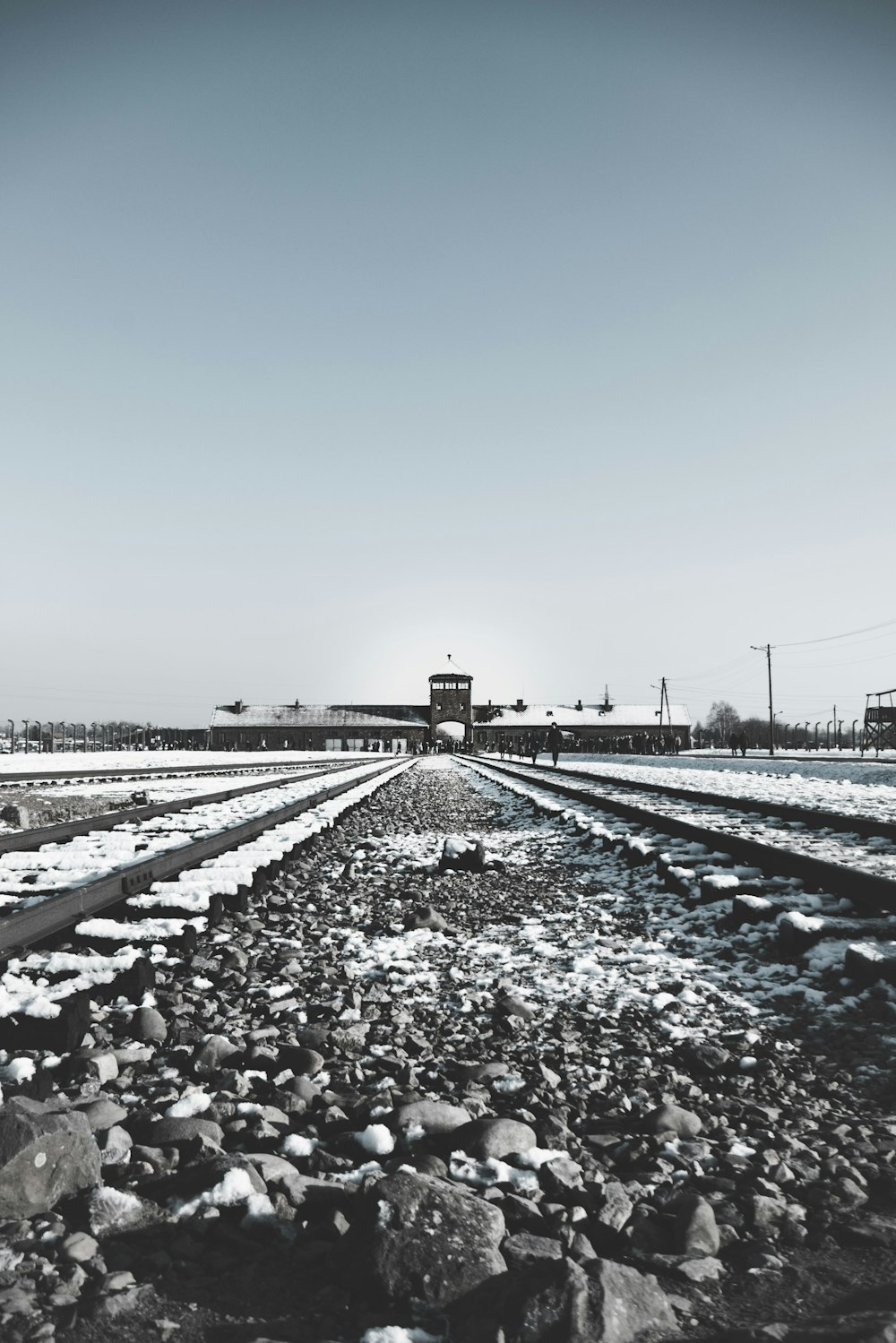 Fotografía de ferrocarril y estación