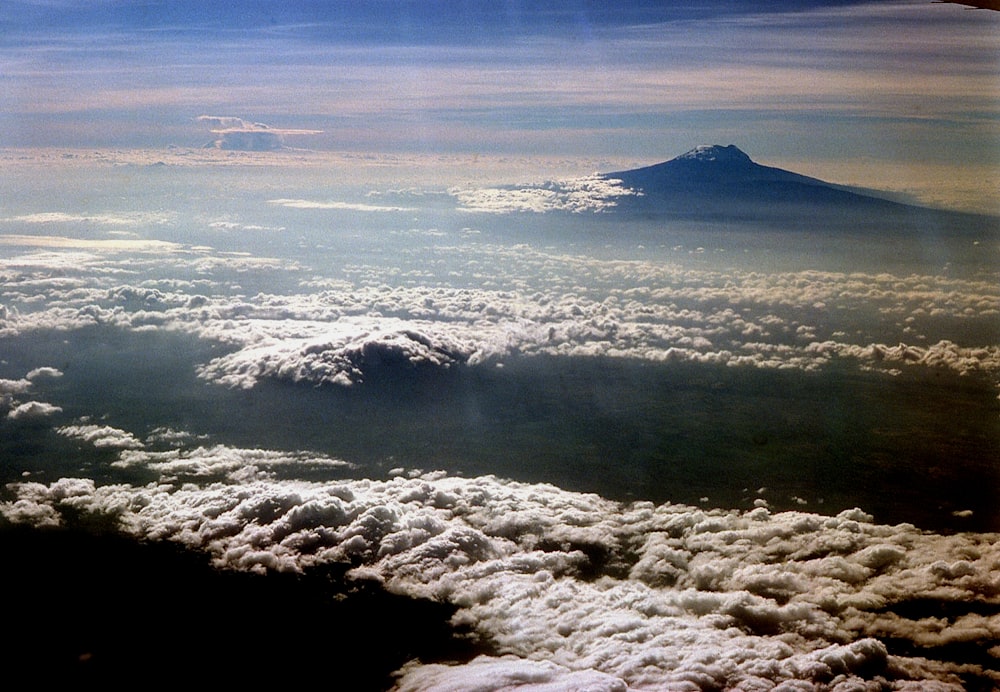 aerial photography of white clouds