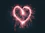 heart shaped pink sparklers photography