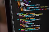 a computer screen with a bunch of code on it