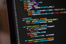 a computer screen with a bunch of code on it
