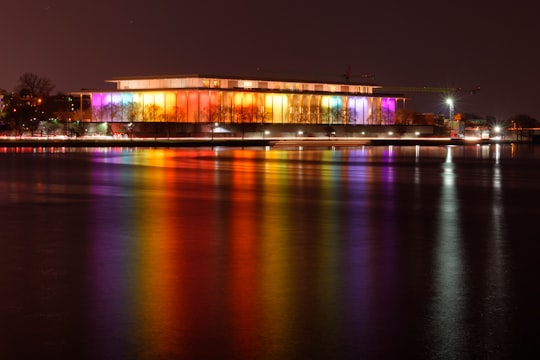 panoramic photography of multicolored lights in Georgetown Waterfront Park United States