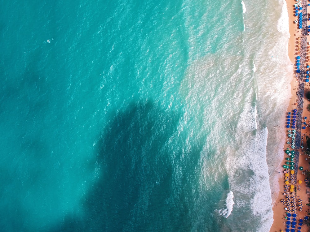 Photographie aérienne du bord de mer