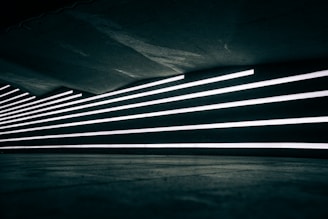 a black and white photo of a tunnel
