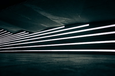 a black and white photo of a tunnel