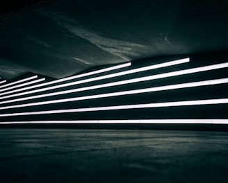 a black and white photo of a tunnel