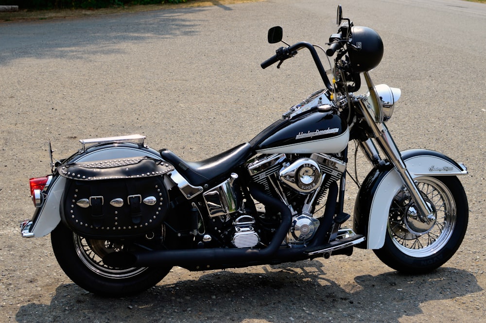 black and gray touring motorcycle