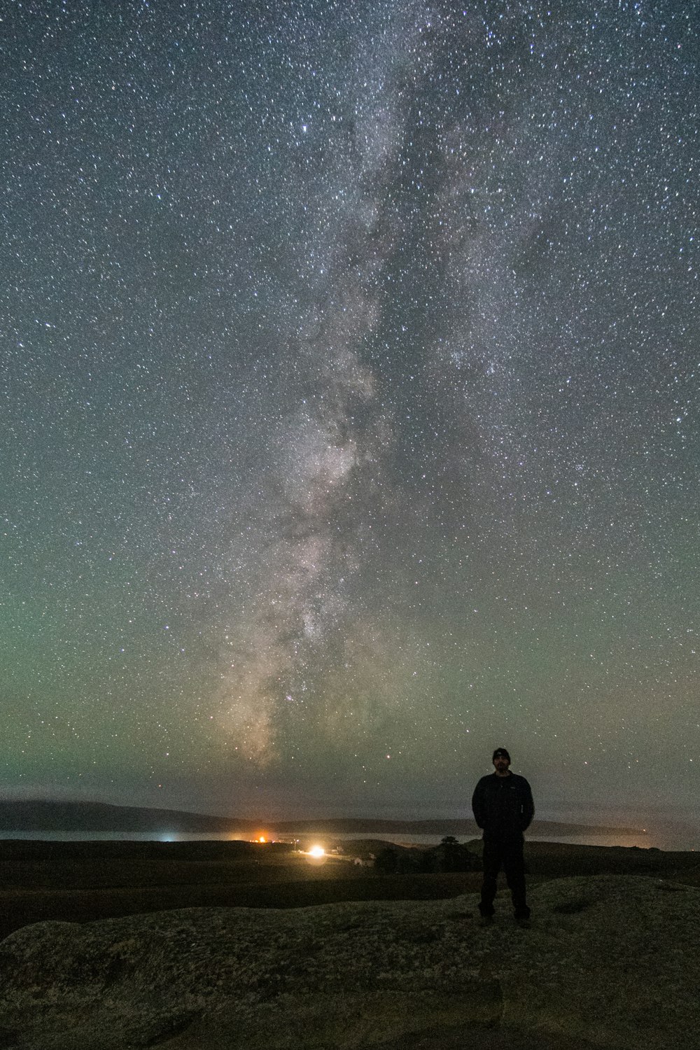 person standing looking at view of the stark