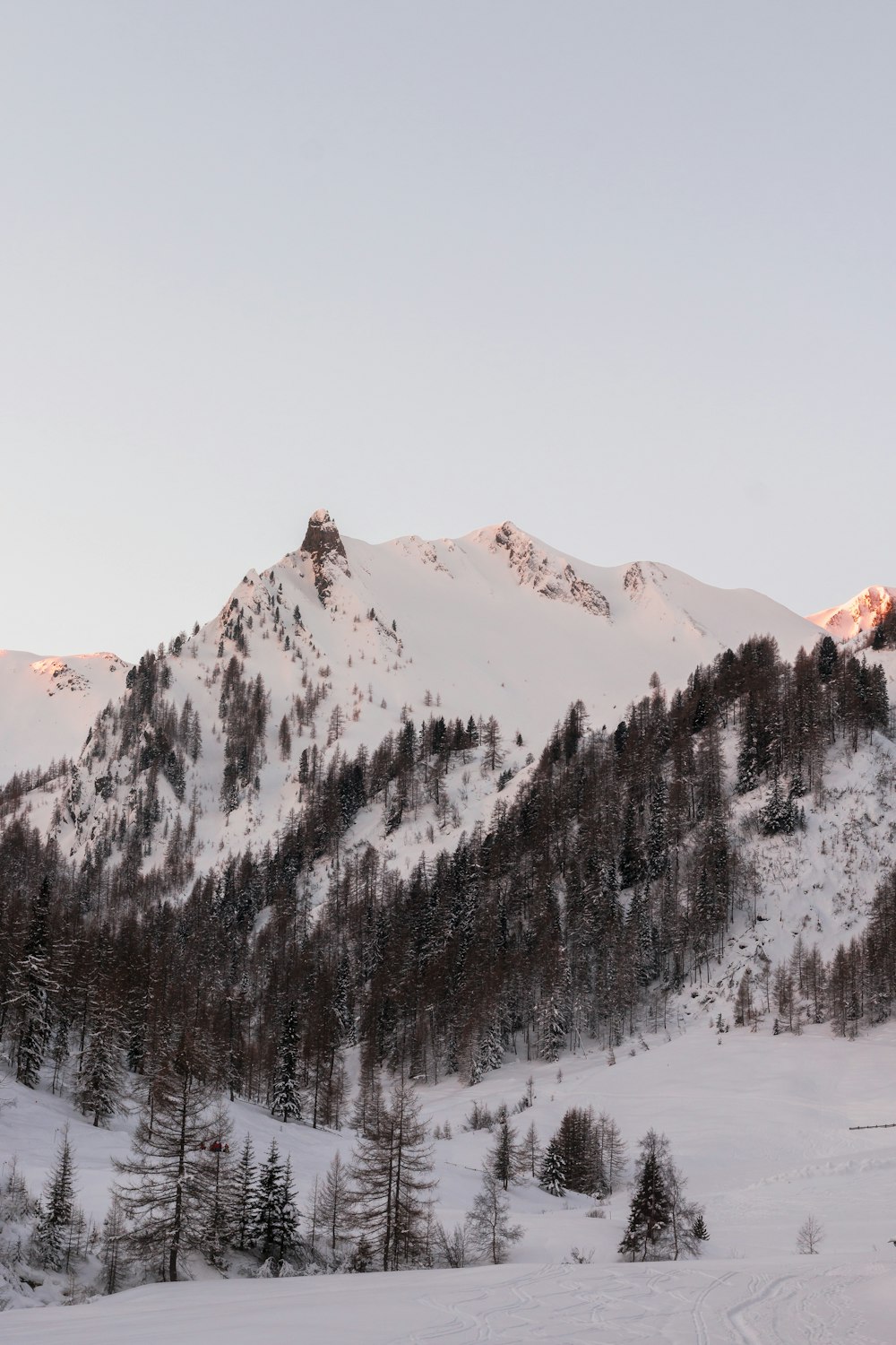 photo de montagne enneigée