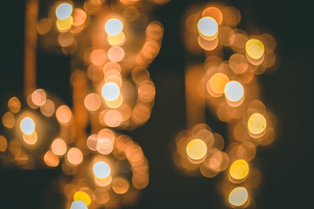 beige bokeh lights photography