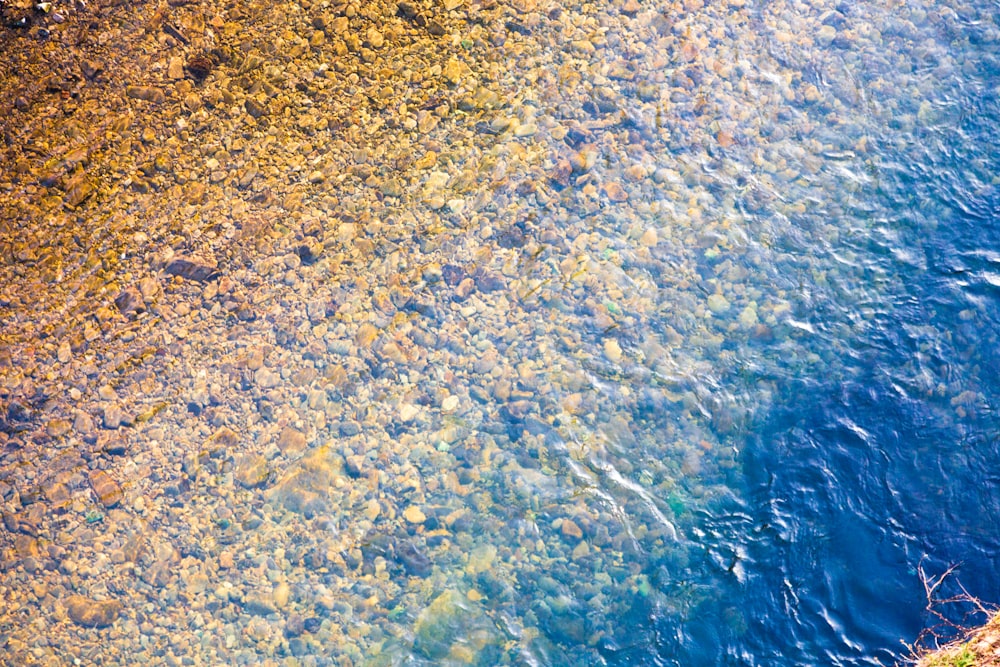 青い海の航空写真