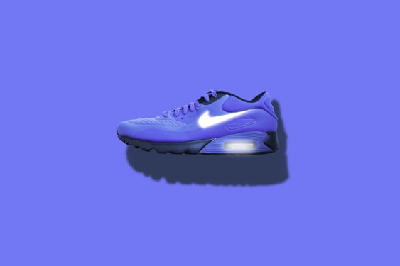 Sneakers on concrete in urban setting