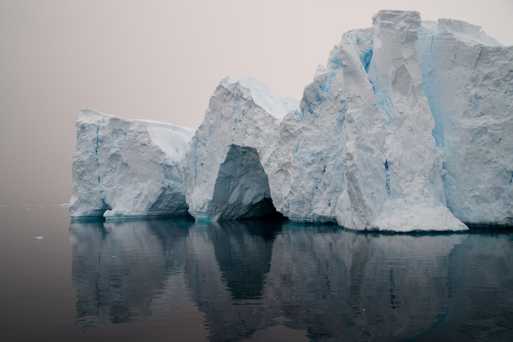 white ice cliff