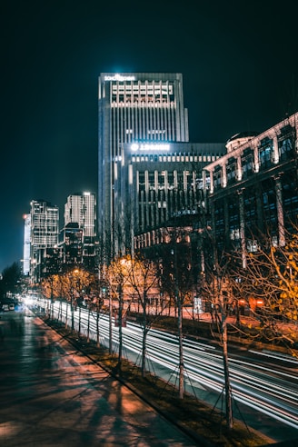 time lapse photography of road