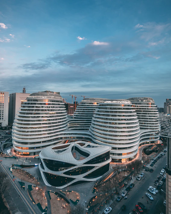 white modern architectural building