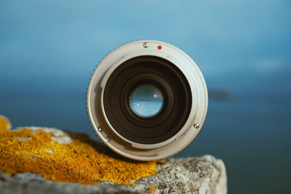 photograph of camera lens