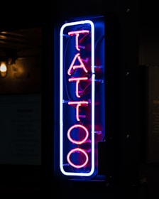 Tattoo neon signage
