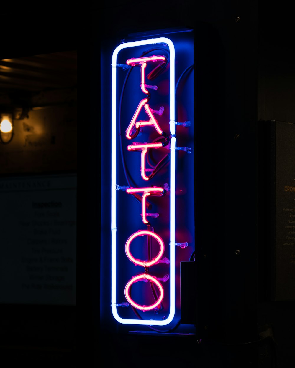 Tattoo neon signage