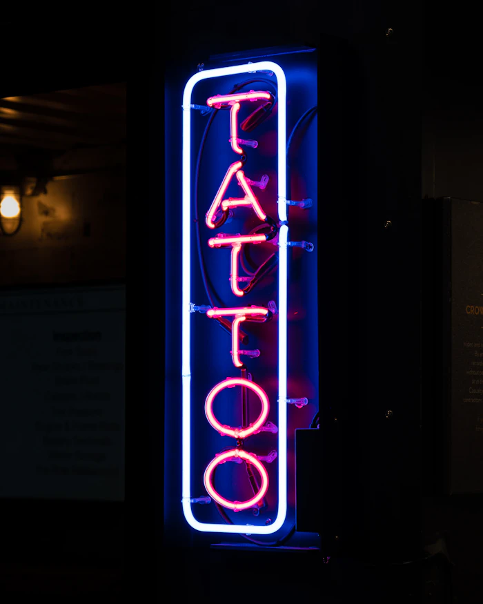 Tattoo neon sign
