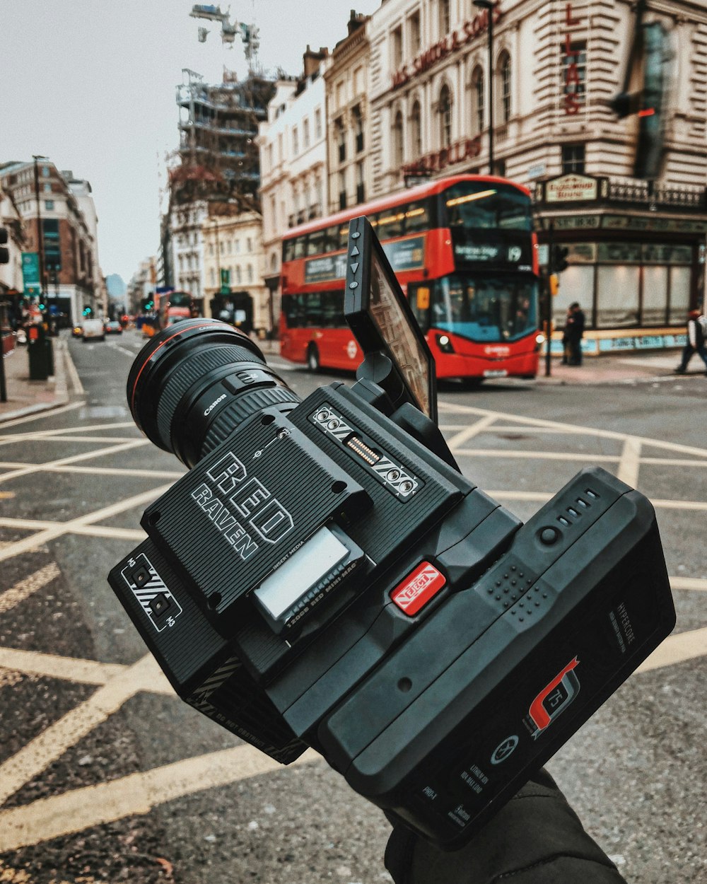 black and gray Red Raven video camera